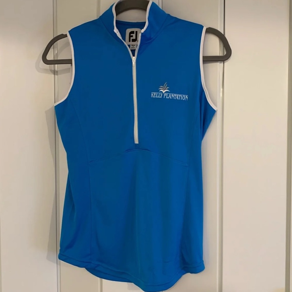 Blue FootJoy Women’s Sleeveless Golf/Tennis Polo